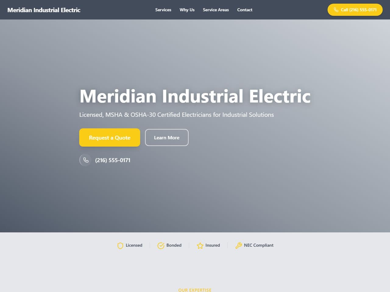 Meridian Industrial Electric — Siteport demo