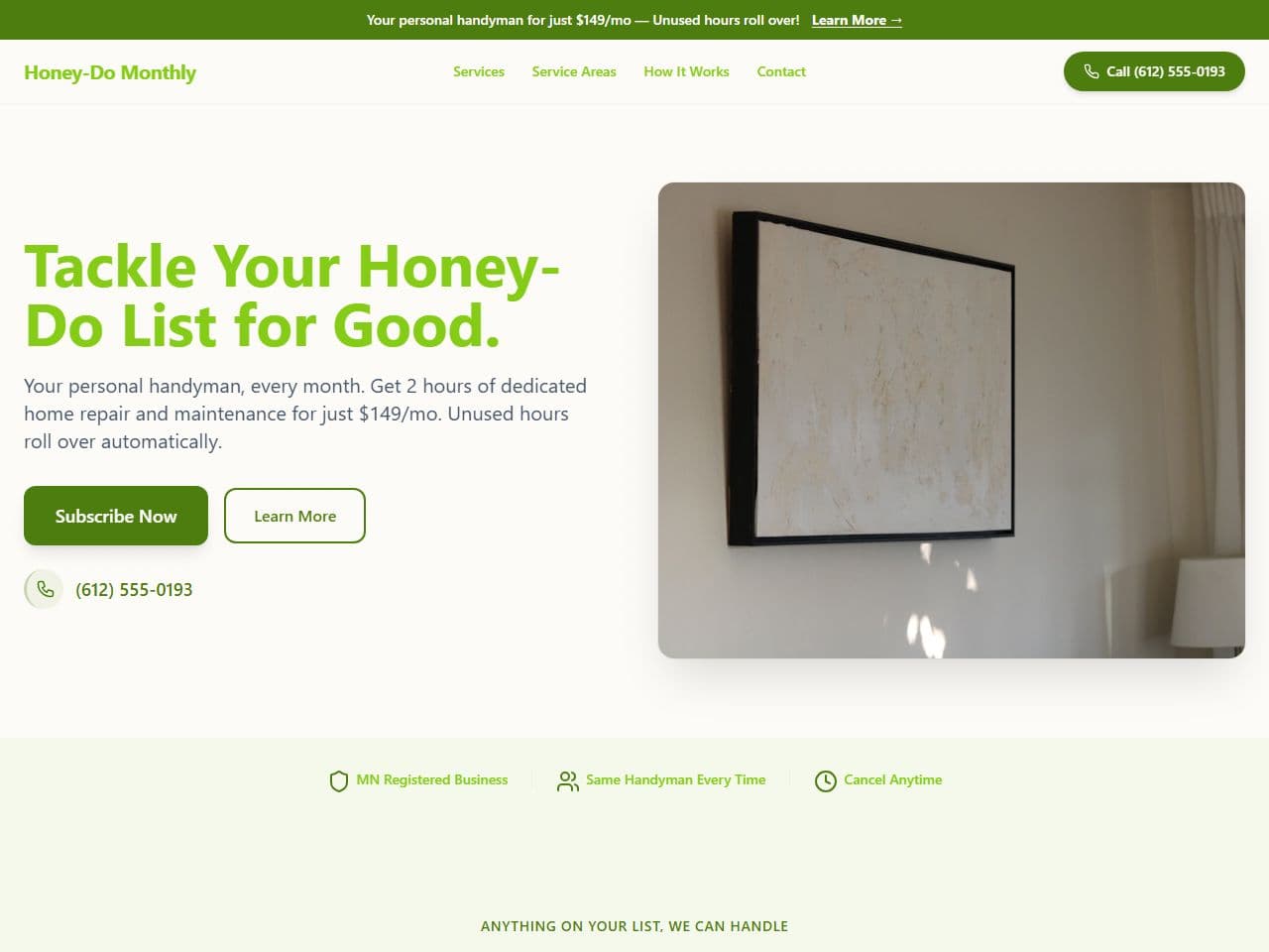 Honey-Do Monthly — Siteport demo