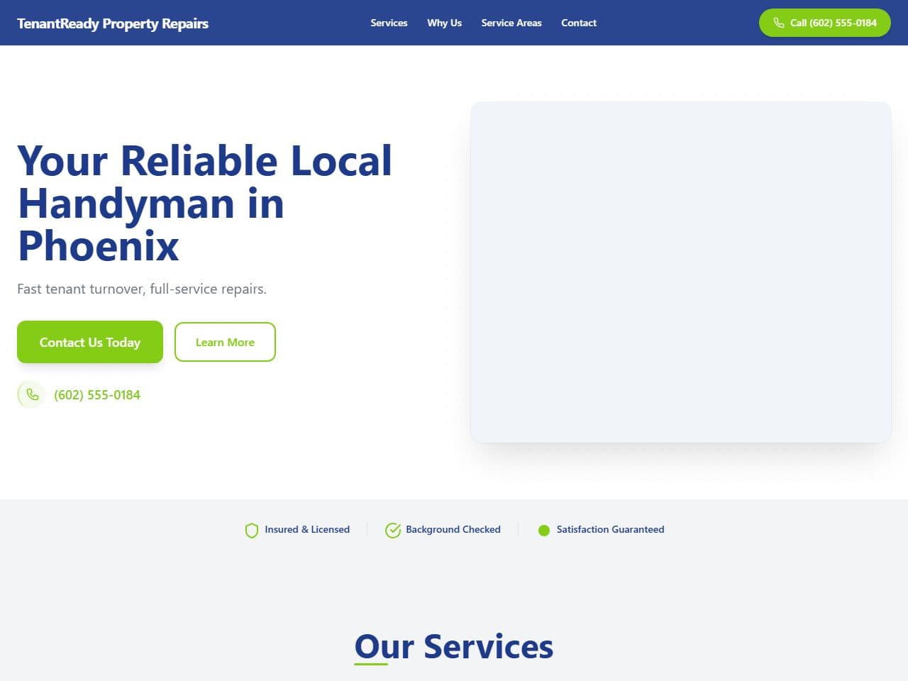 TenantReady Property Repairs — Siteport demo