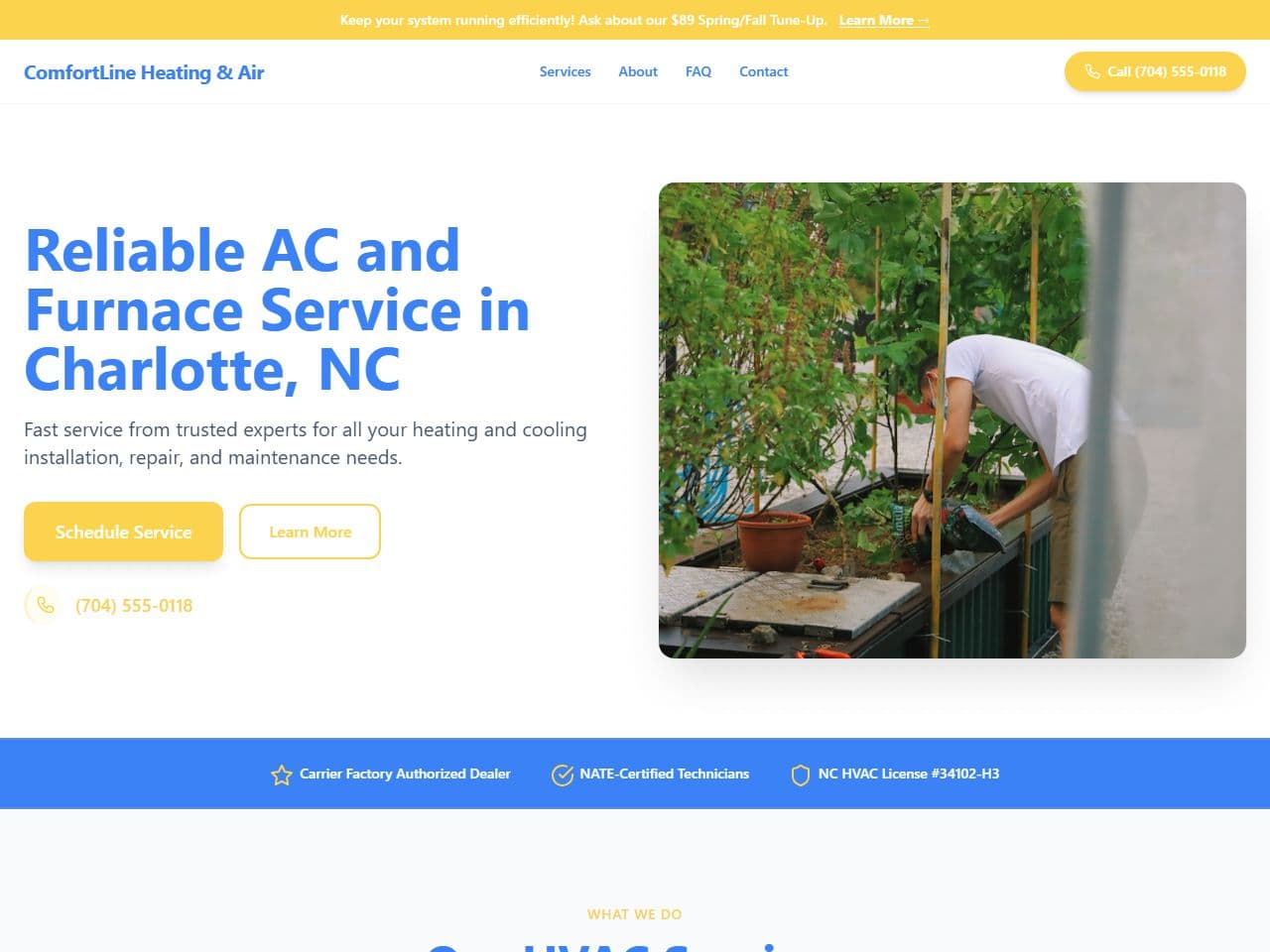 ComfortLine Heating & Air — Siteport demo