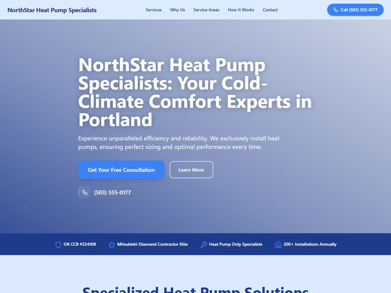 NorthStar Heat Pump Specialists — Siteport demo