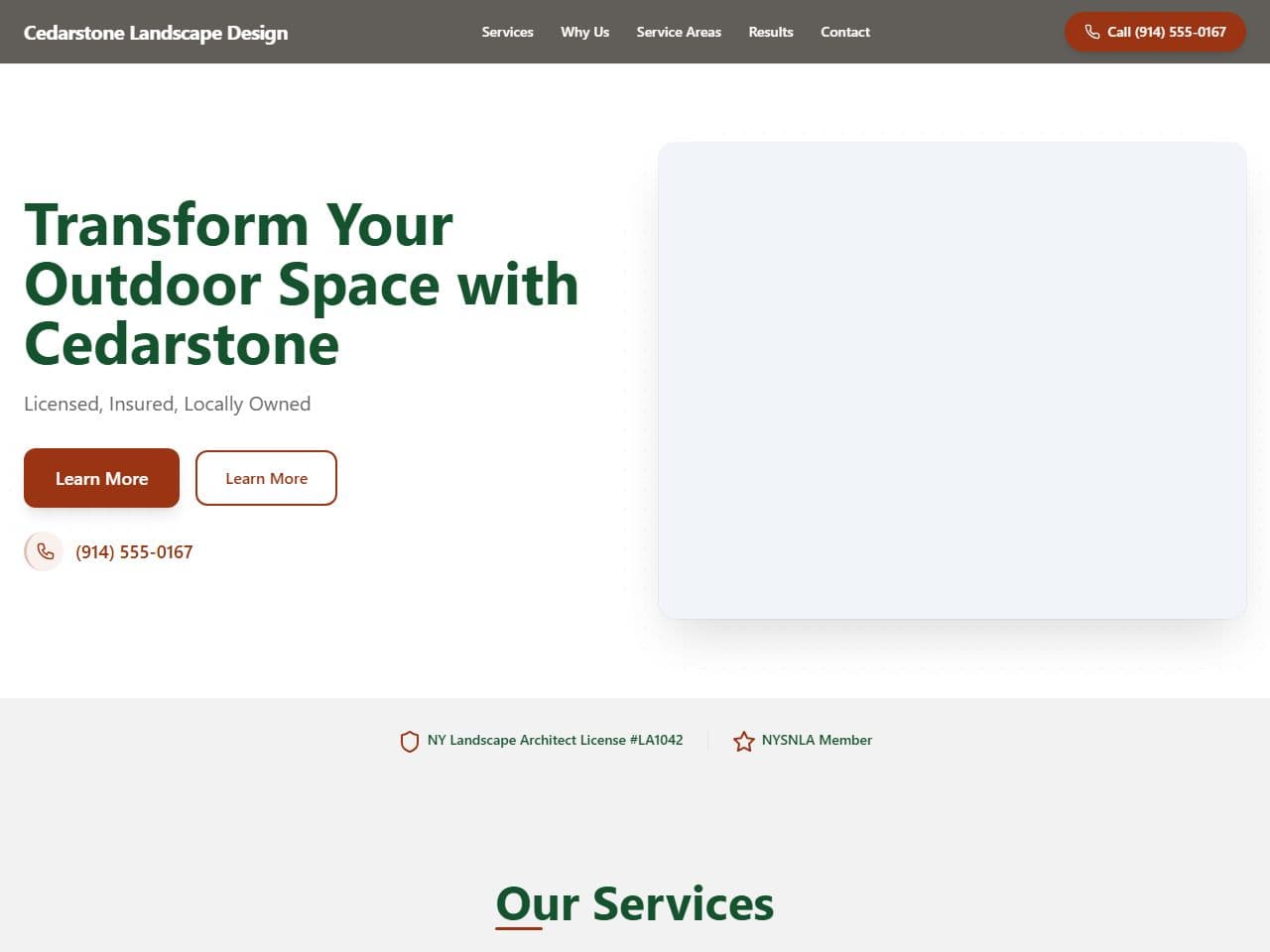 Cedarstone Landscape Design — Siteport demo