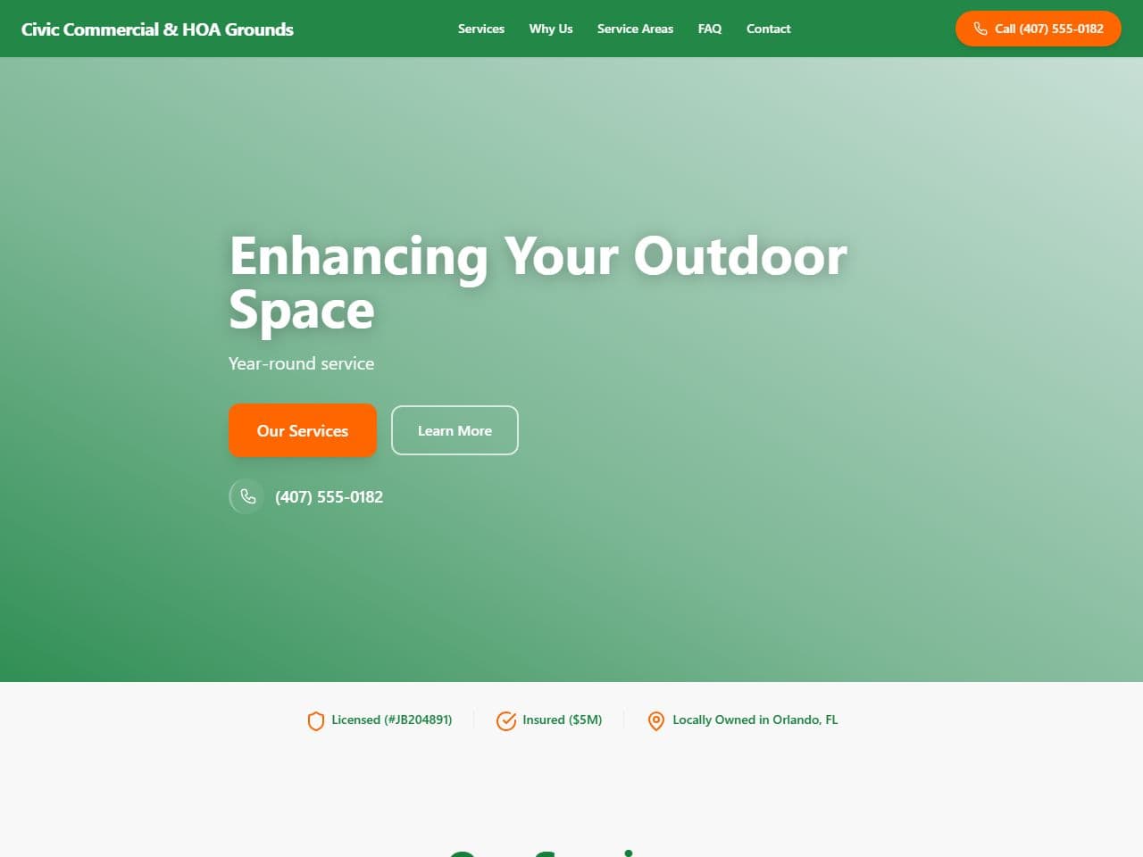 Civic Commercial & HOA Grounds — Siteport demo