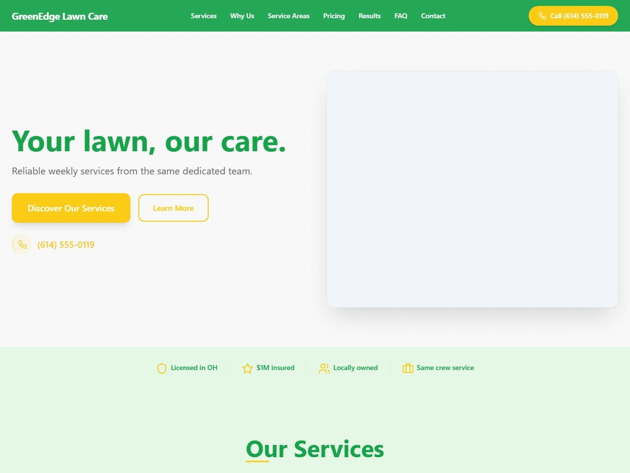 GreenEdge Lawn Care — Siteport demo