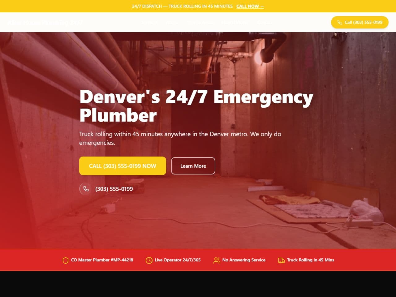 After Hours Plumbing 24/7 — Siteport demo