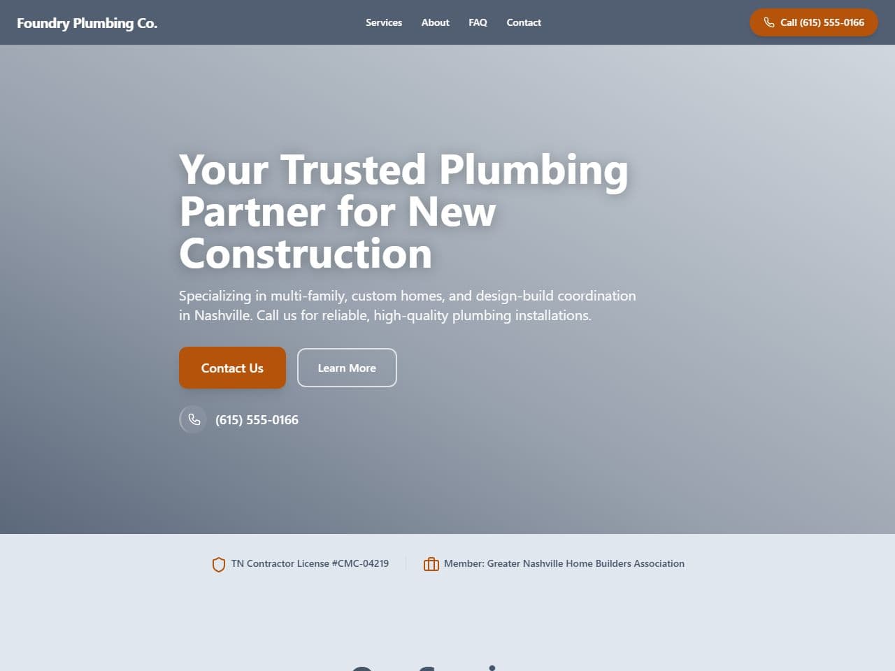 Foundry Plumbing Co. — Siteport demo