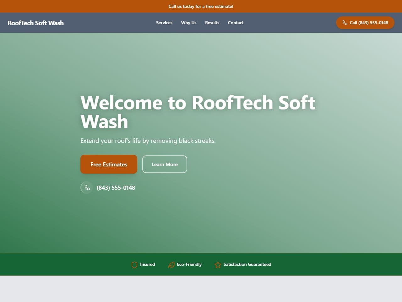 RoofTech Soft Wash — Siteport demo